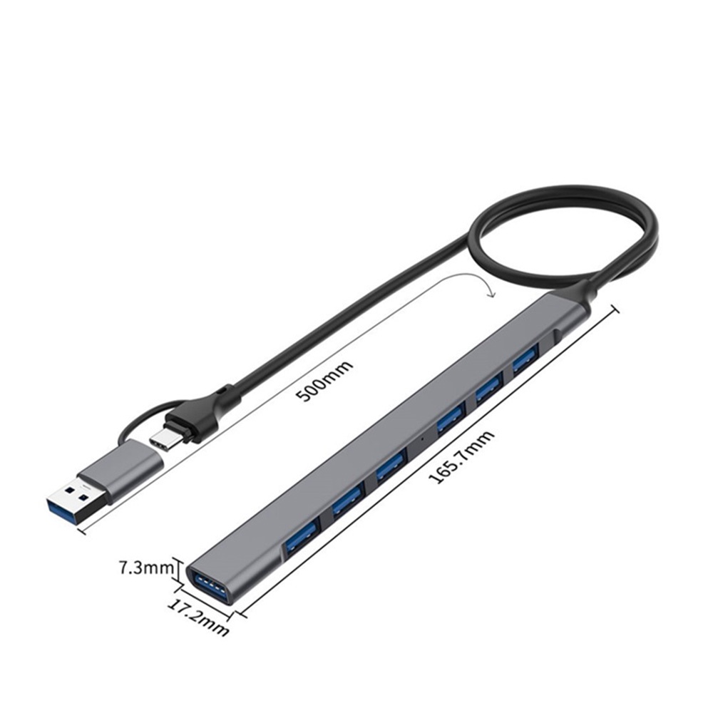 Soket Ekspansi Tipec Ke USB Satu Drag Empat HUBType-c HUB USB3.0 HUB Splitter Aksesoris Alat Kecil