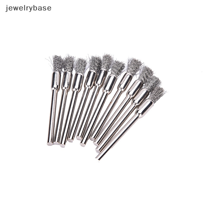 [jewelrybase] New 10pc Sikat Kawat Mini Brushes Cup Wheel Untuk Grinder Atau Bor 3x5mm Butik