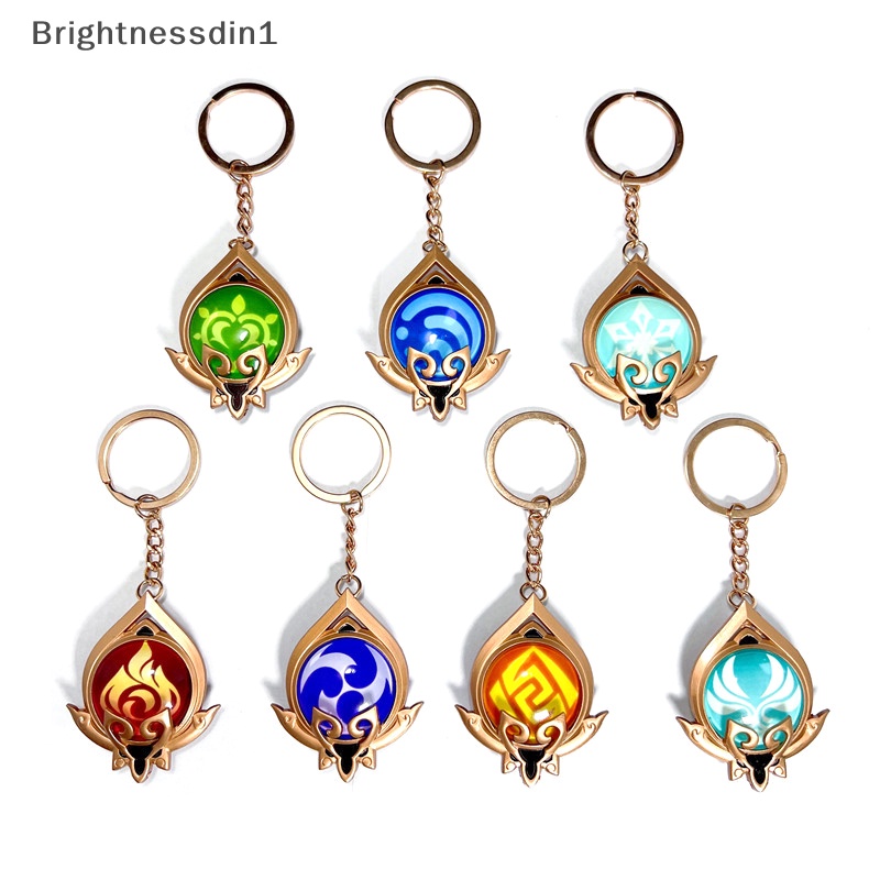 [Brightnessdin1] Gantungan Kunci Anime Genshin Impact Vision Element God's Eye Untuk Pria Gantungan Kunci Mobil Wanita Aksesoris Tas Lucu Liontin Gantungan Kunci Hadiah Butik