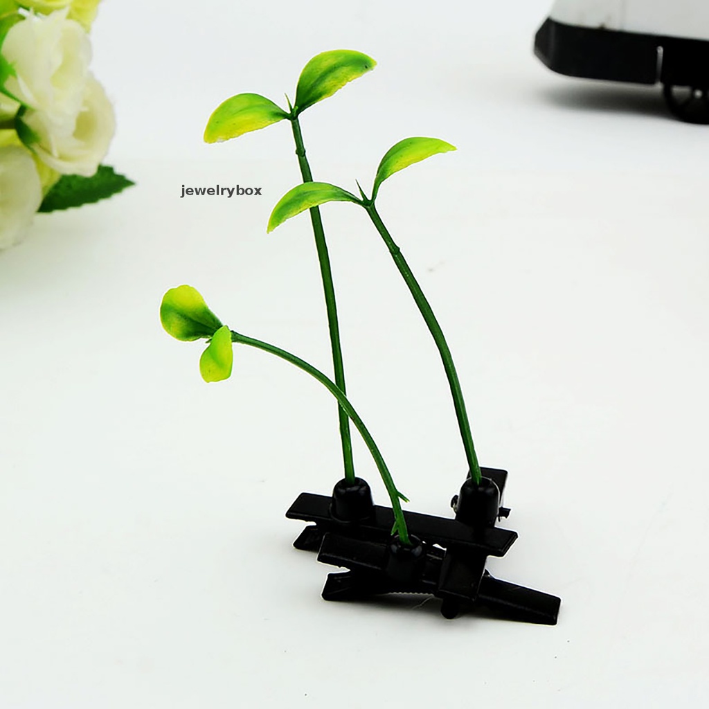 [jewelrybox] 4pc Fashion Unisex Lucu Rumput Klip Menggemaskan Bunga Jamur Butik
