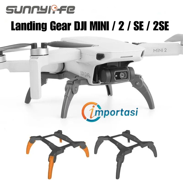 SUNNYLIFE Spider Landing Gear DJI MAVIC MINI 1 2 SE 2SE Kaki Extender - Abu-abu