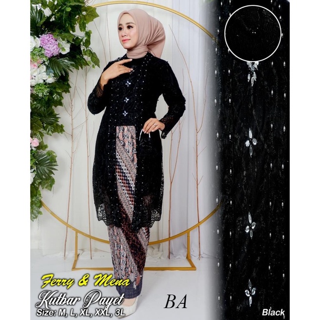 BA kebaya modern Kebaya tunik kutu baru kebaya brokat tille bordir mutiara kebaya lamaran wisuda dan