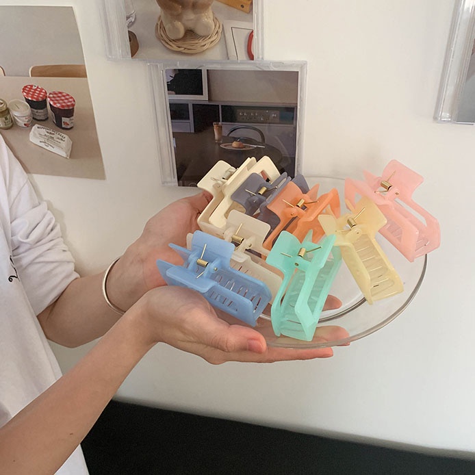 Geometri Jepit Rambut Korea Fashion Gripping Plate Hair Headdress Elegant Large Hairpin Aksesoris Rambut Sodoo - SG