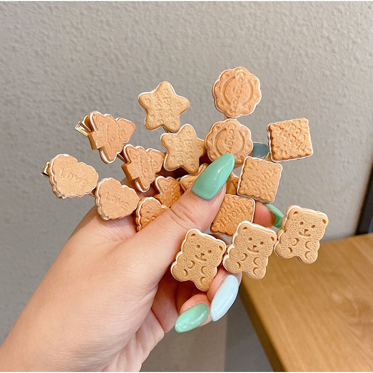 Jepit Rambut,Bentuk Kartun Cookie,Untuk Wanita - SG