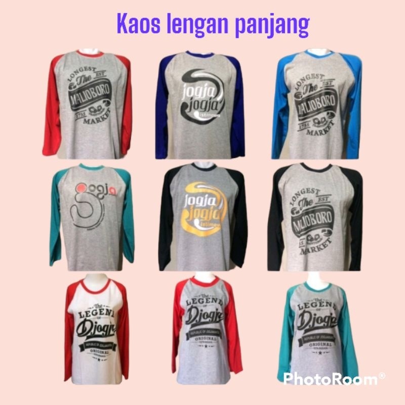 AF36 kaos oblong lengan panjang kota jogja / kaos malioboro lengan panjang /kaos jogja murah / kaos 