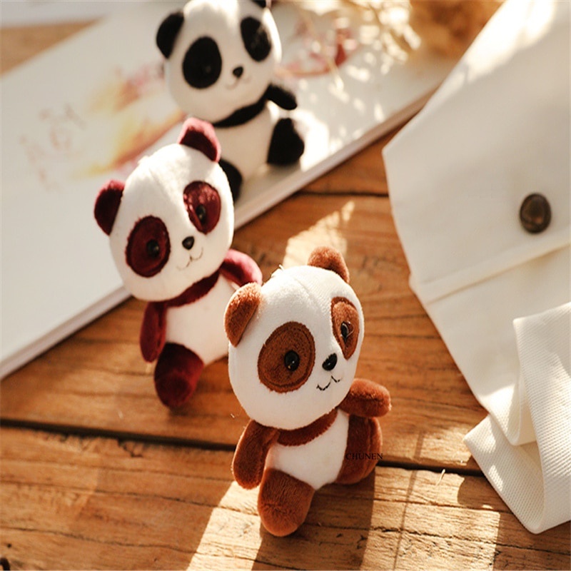 Plush Doll Panda Tas Liontin Kunci Wedding Panda Plush Doll
