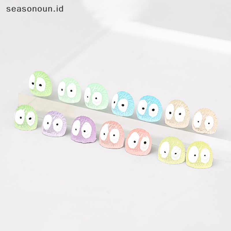 Seasonoun 10pcs Briket Mini Luminous Anti Karat Debu Sprite Micro Patung Hias Dekorasi.