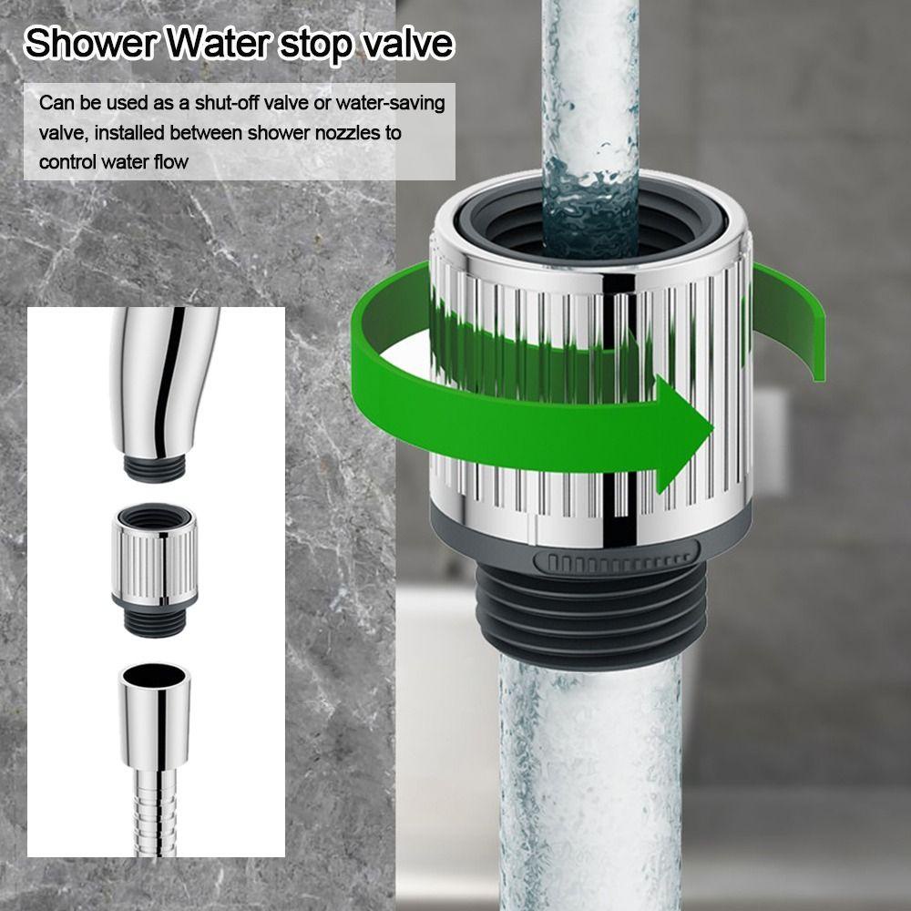 Populer Kepala Shower Arm Diverter ABS Berguna Sprayer Shut-Off Switch Shut-Off Valve