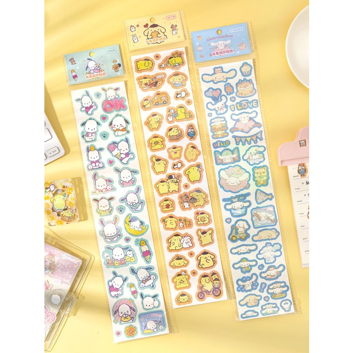 Stiker Korea PET Kuromi Kitty Cutting Sticker Korea Murah Set Panjang Washi Tape Harga Grosir Termurah