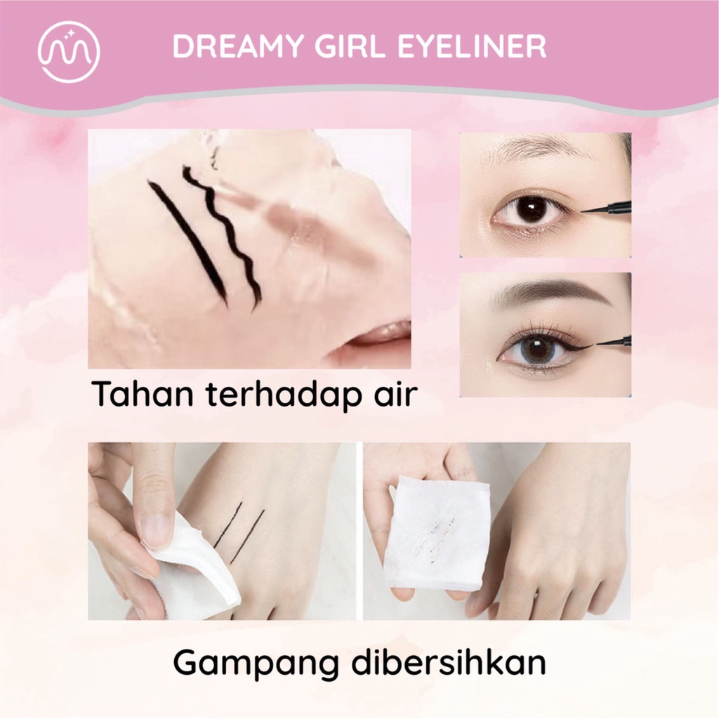 MINIPINK Liquid Eyeliner Pensil Warna Hitam Eye Liner Waterproof Long Lasting MP006