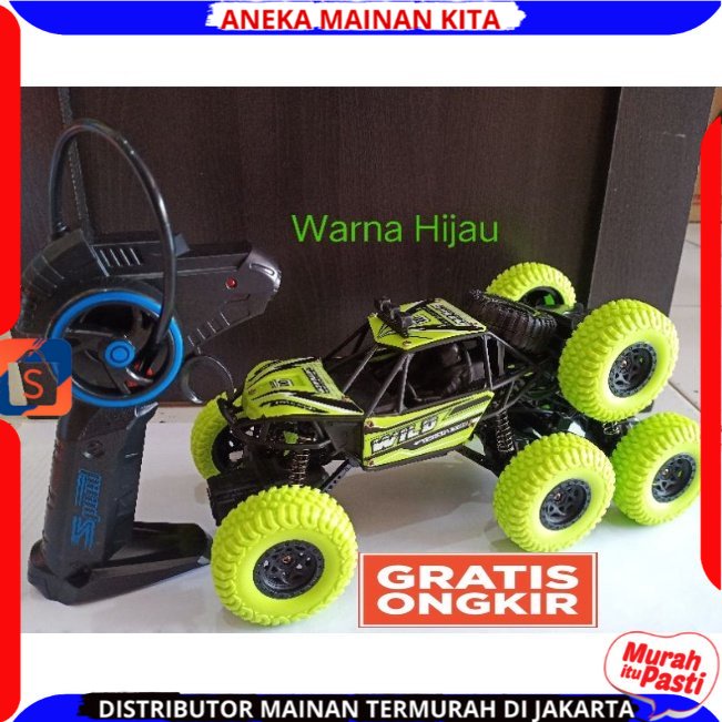 Mobil Remote Control 8 Roda Rock Climbing offroad 1:18 4WD Baterai Cas