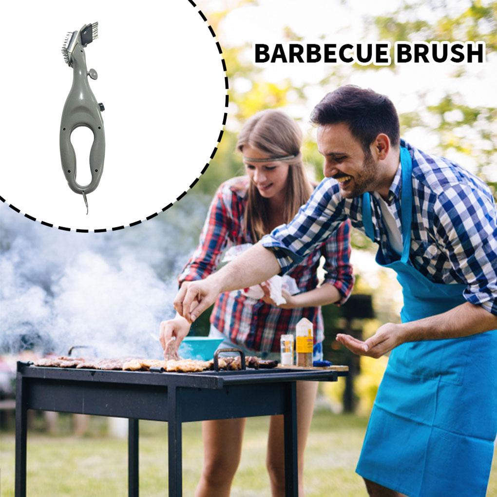 Barbekyu Grill Brushes BBQ Bulu Stainless Steel Anti Lengket Grease Brush Steam Alat Pembersih Rumah Untuk Aksesoris