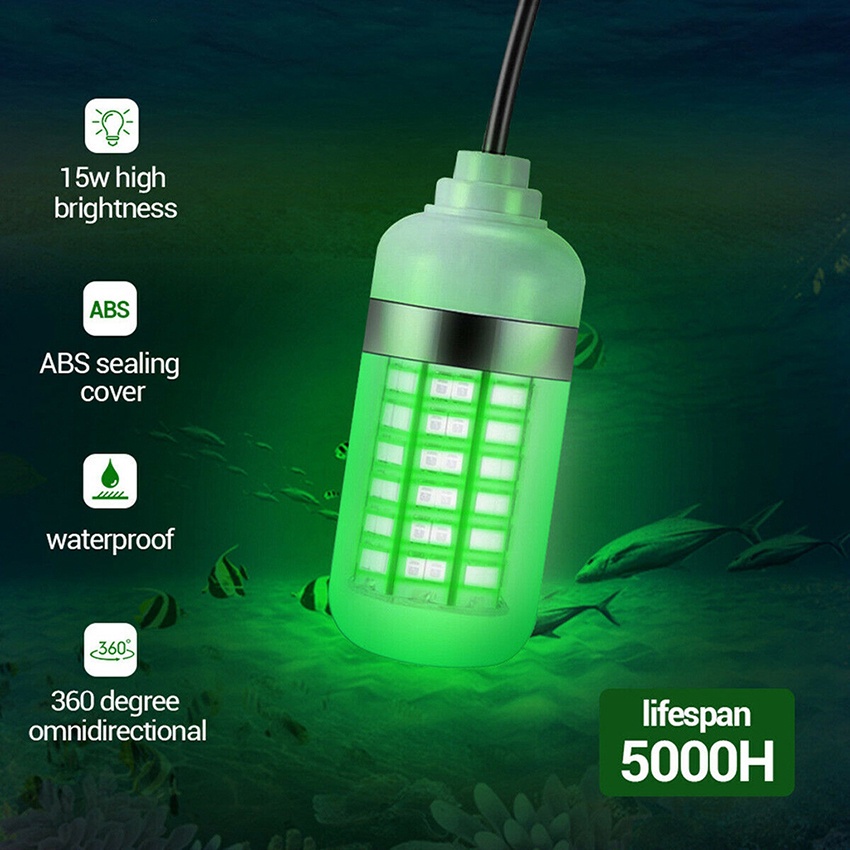 12 V Air Lampu LED Kuat Cahaya Tahan Air Malam Memancing Copy Net Ikan Lampu Ultra Terang Daya Tinggi Memancing Umpan Malam Kait Lampu Bawah Air