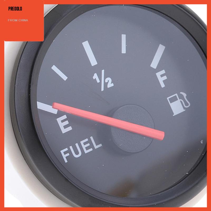 [Predolo] Waterproof Fuel Level Gauge Boat Marine Alat Ukur Level Tangki Bahan Bakar 52mm Putih