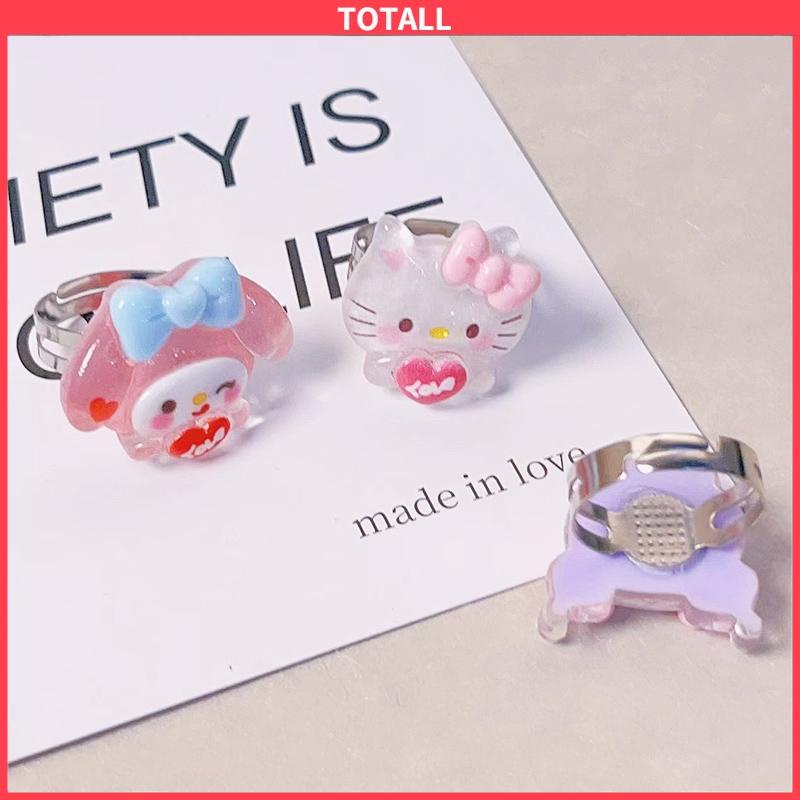 COD Cincin Couple Plastik Bahan Warna Lucu korea Fashion Sederhana Gaya Untuk Pria Dan Wanita-Totall