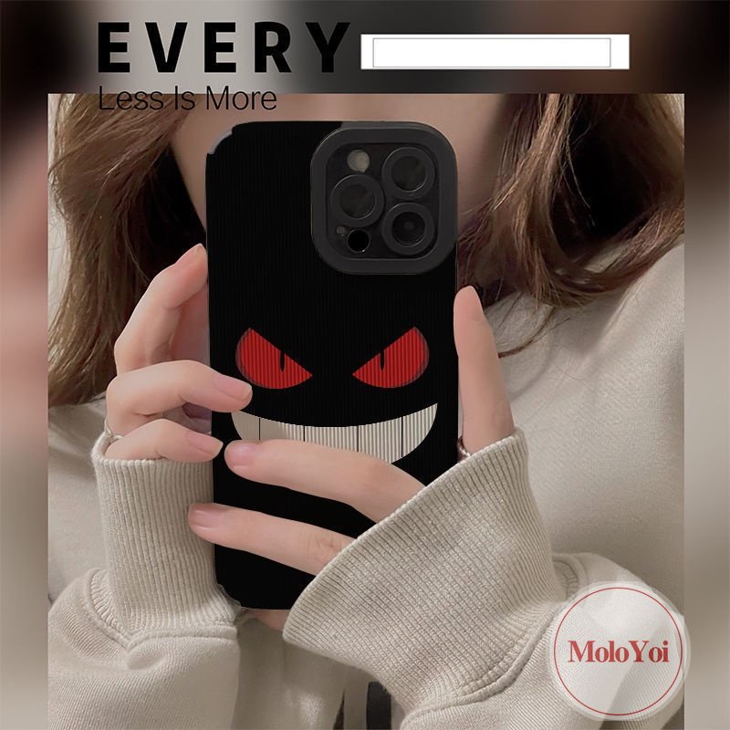 IPHONE Game Boy Mewah Tekstur Kulit Ponsel Case Kompatibel Untuk Iphone11 Pro Max XR XS X Max7 8 Plus 11 13 12 14 Pro Max 7Plus Lucu Imut Kartun Genger Shockproof Soft Tpu Cover
