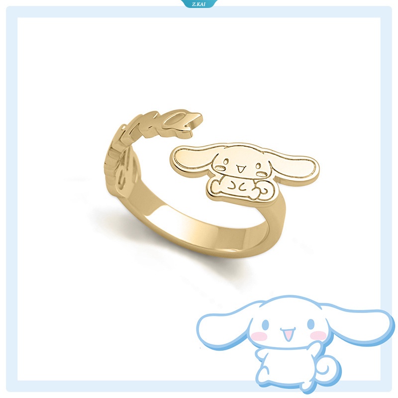 925 Perak Tiga Warna Cincin Sanrio Cinnamoroll Cincin Ins Mahasiswa Minimalis Pasangan Cincin Lucu Pribadi Cincin Hadiah Ulang Tahun [ZK]