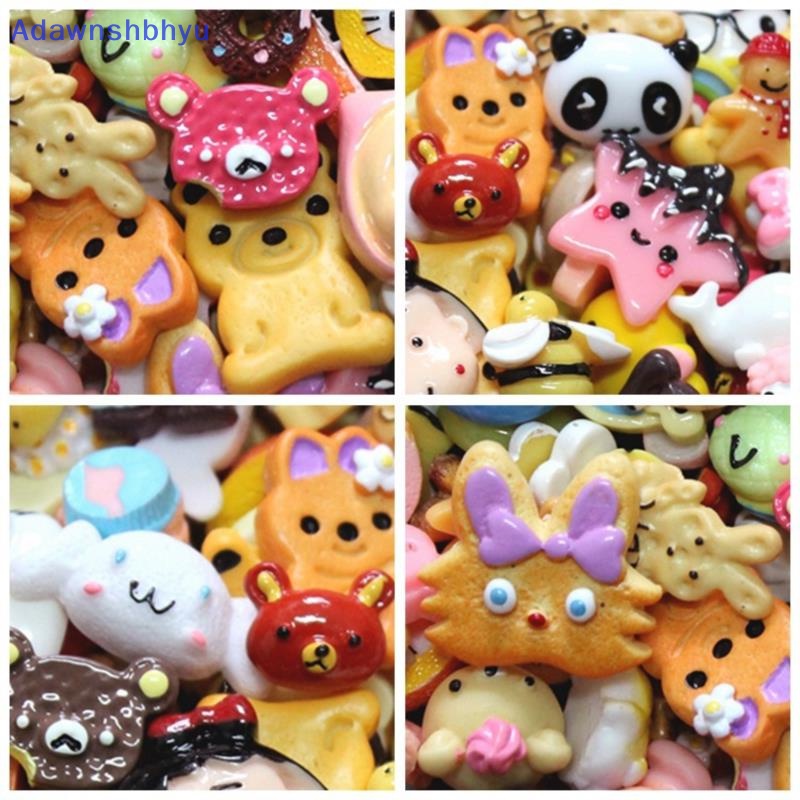 Adhyu 10pcs Lucu Mini Candy Donut Roti Rumah Boneka Miniatur Kue Home Craft Decor ID