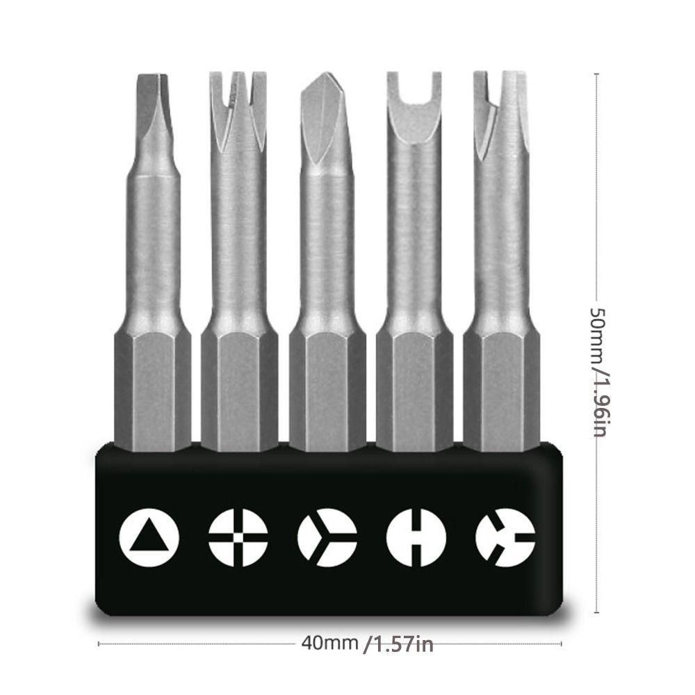 [Elegan] Obeng Berbentuk Khusus 50mm Woodworking Tiga Titik Cornerer Segitiga Inner Cross Screwdriver Set