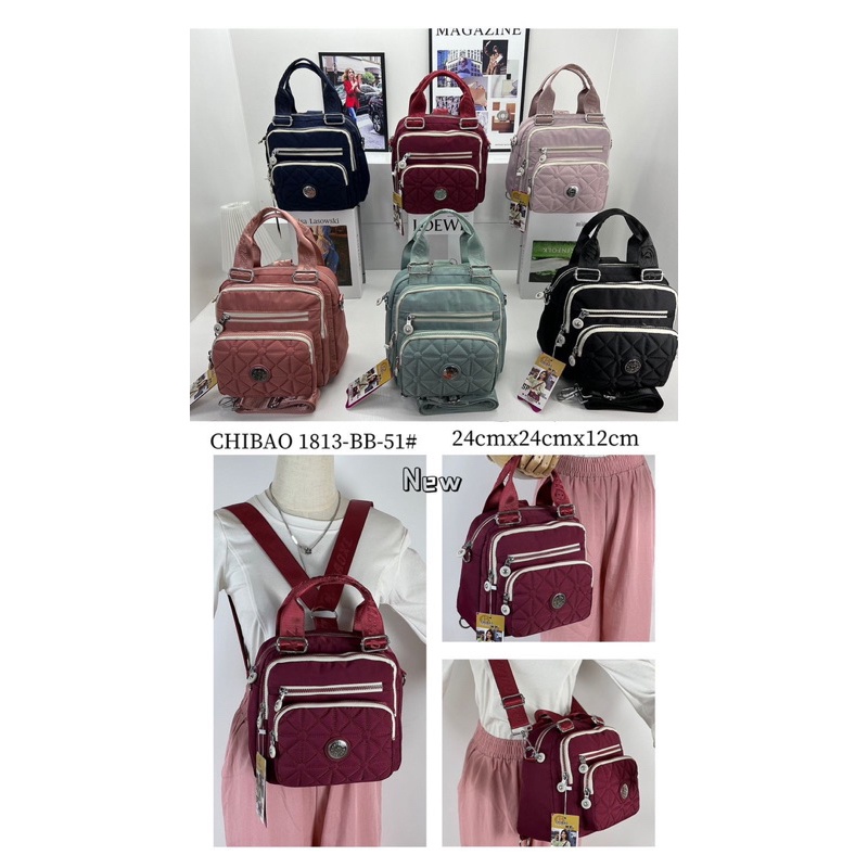 Tas Chibao 1813-BB 3 fungsi bisa ransel bisa tenteng bisa selempang. Tas Wanita Tas Chibao Multifungsi Terbaru BEST SELLER BISA BAYAR DITEMPAT.!!!!