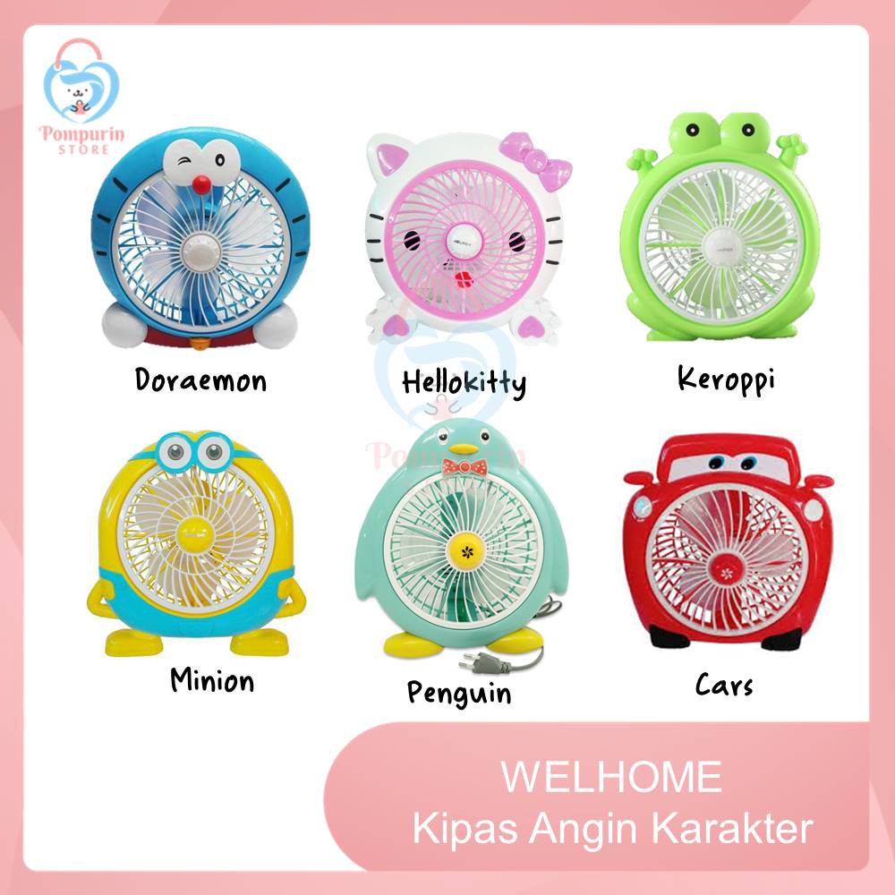 LUCU Kipas Angin Listrik Karakter Duduk 10inch / KIPAS KARAKTER LUNA