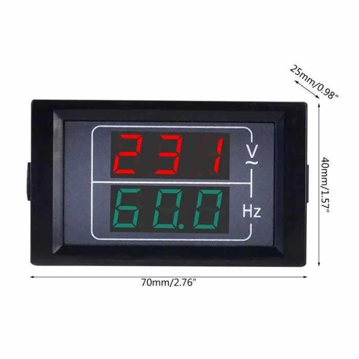 Voltmeter Digital AC HZ / AC 50v - 500v 10Hz - 100Hz Frekuensi