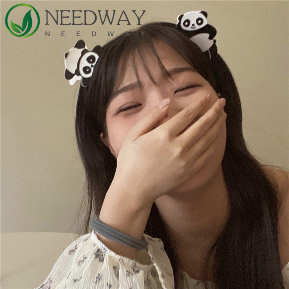 Needway   Cakar Rambut Wanita Lucu Manis Untuk Anak Perempuan Semangka Strawberry Panda Ponytail Holder