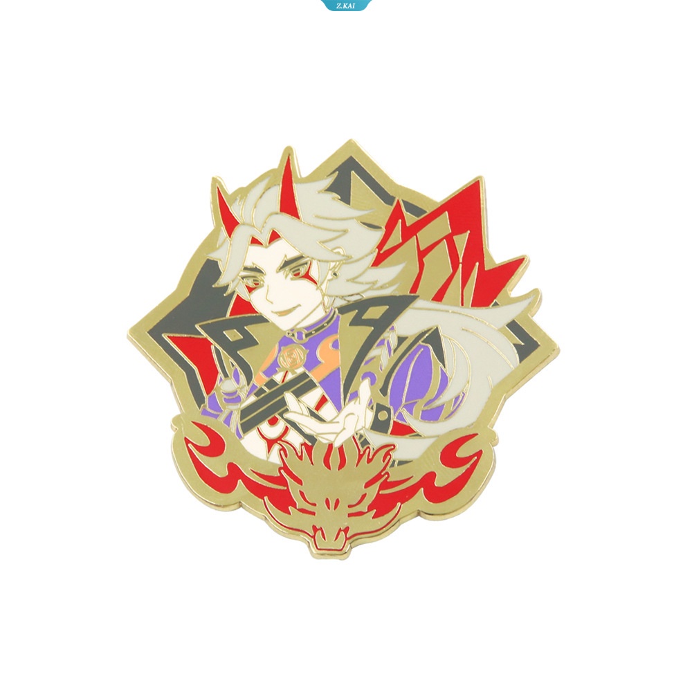 Mini Kartun Genshin Dampak Karakter Enamel Pin Indah Keqing Xiao Zhongli Klee Hutao Qiqi Ganyu Lapel Badge Perhiasan Hadiah [ZK]