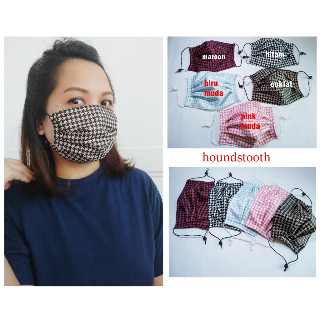 masker kain 2 lapis, tebal, rigan halus /CAMPUR