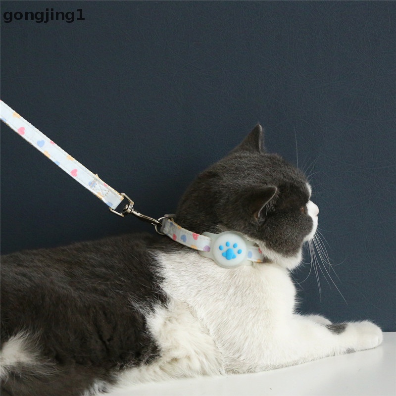 Ggg Pet Collar Cat Airtag Silicone Paw Airtag Case Anti Hilang Kerah Pelacakan Pet Airtag Puppy Collar Katten Aksesoris Kucing Lucu ID