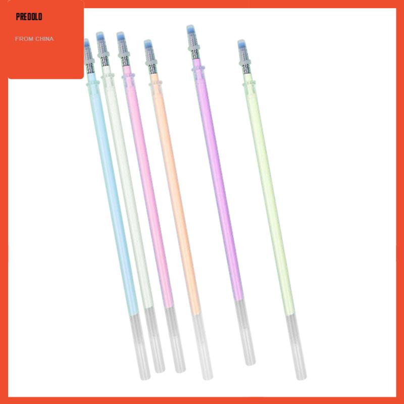 [Predolo] 6pcs Pen Jenis Press Cepat Kering Dengan Refill Dot Decorating