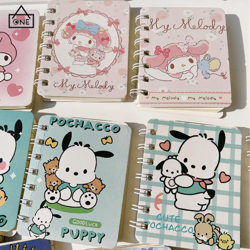 

COD❤️A7 Cute Mini Coil Notebook Kartun Kuromi Girly Notepad Portable Portable Small Diary-A.one