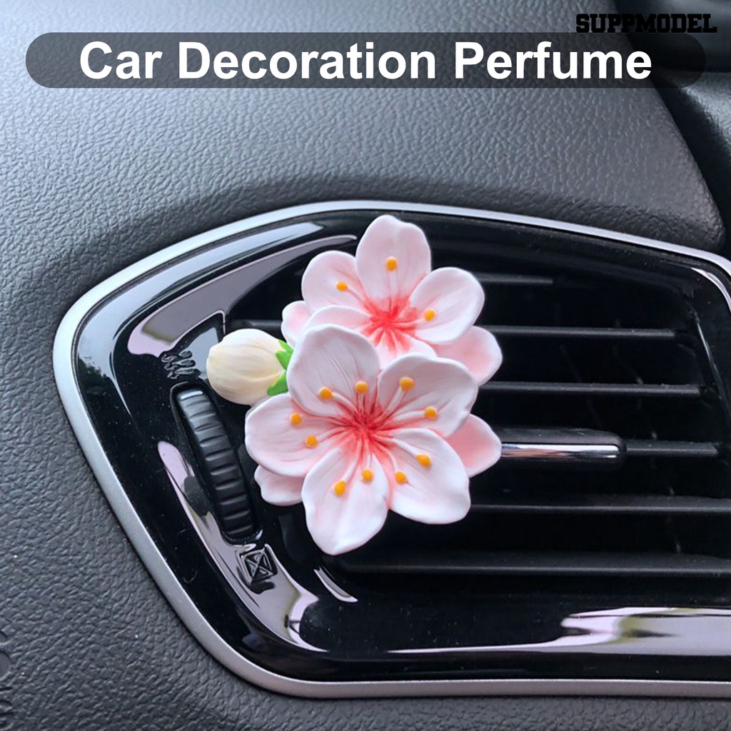 [SM Auto] 1set Klip Aromaterapi Mobil Dengan Minyak Esensial Bentuk Bunga Peach Menghilangkan Bau Pengharum Ruangan Mobil Vent Clip Charm Decor Aksesoris Interior