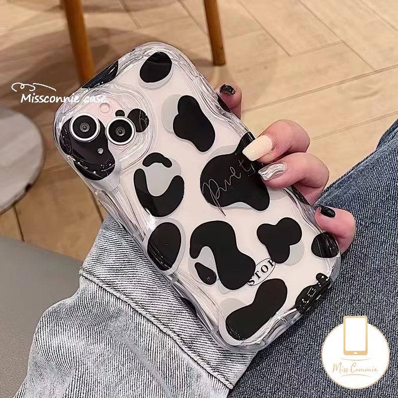 Casing Untuk Redmi 9A 10C 9a1 10A 9T A2 10 9C NFC Redmi Note12 10S 9 10 8 11s 11 10Pro Max POCO M3 Soft Tpu 3D Wavy Curved Edge Glossy Fashion Motif Leopard Shockproof Case