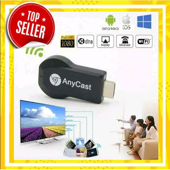 (TOPSELLER1) Anycast Dongle HDMI Wifi TV Receiver Penghubung Hp Ke Tv Proyektor Infokus