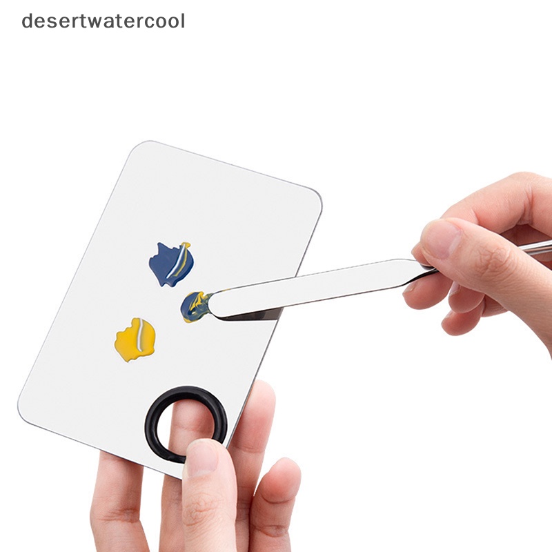 Deid 1Set Stainless Steel Kepala Ganda Makeup Toner Spatula Mixing Stick Foundation Martijn