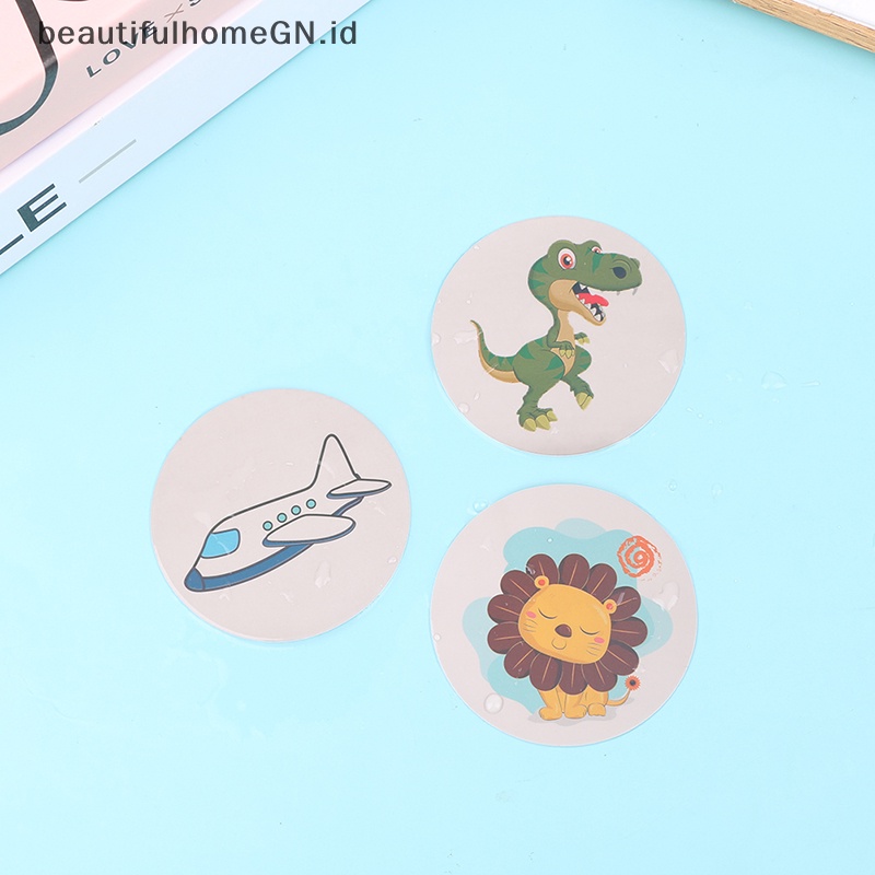 {Cantik} 1set Stiker Berubah Warna Thermochromic Toilet Sticker Urinal Training Stiker~