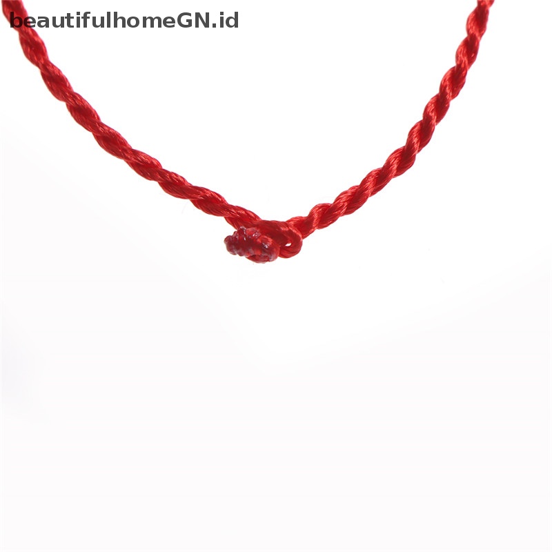 {Cantik} 50x Tali Cord KABBALAH Gelang Keberuntungan Lawan Evil Eye for Success Merah Hitam~