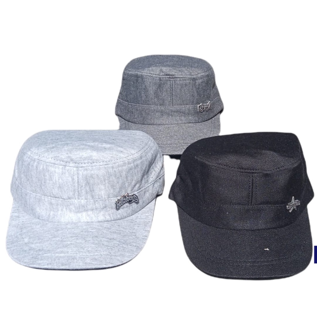 Topi Komando / Topi komando kaos Distro Pin/ label/ logo rundom
