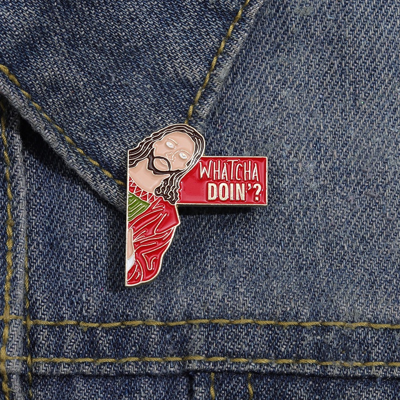 Lucu I Gergaji Enamel Pin Kartun Yesus Bros Kerah Lencana Ransel Kerah Perhiasan Pin Teman Hadiah