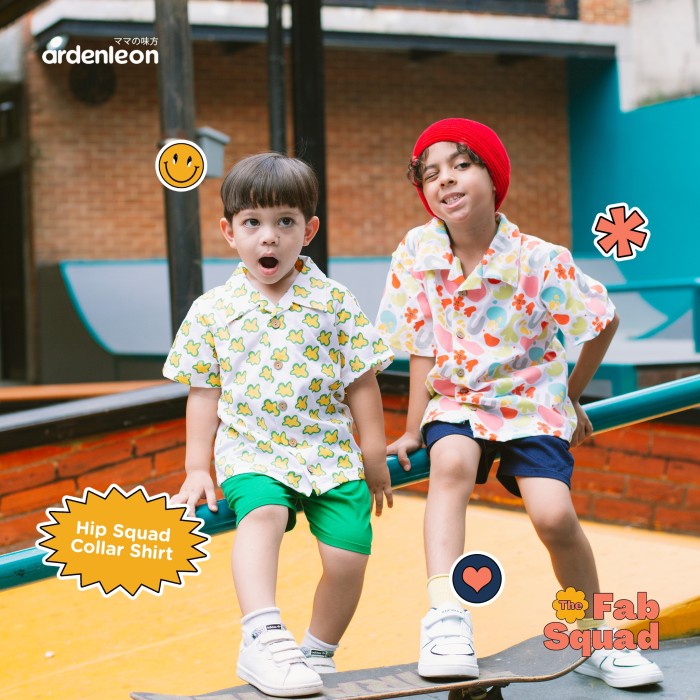 ARDENLEON - Hip Squad Collar Shirt | Atasan Kemaja Anak