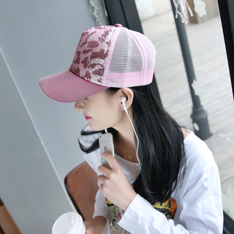 Topi Baseball Pria Wanita Dewasa Distro Motif Abstrak Manik Sequin Fashion Casual Gaya Korea BSBT