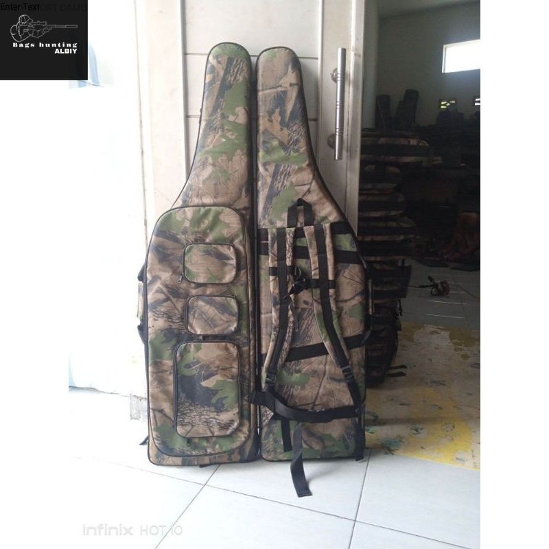 RB Tas Senapan Saku Pompa Nilon Camo Tebal