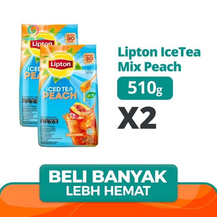 

Lipton Ice Tea Mix Peach 510gr Twin Pack