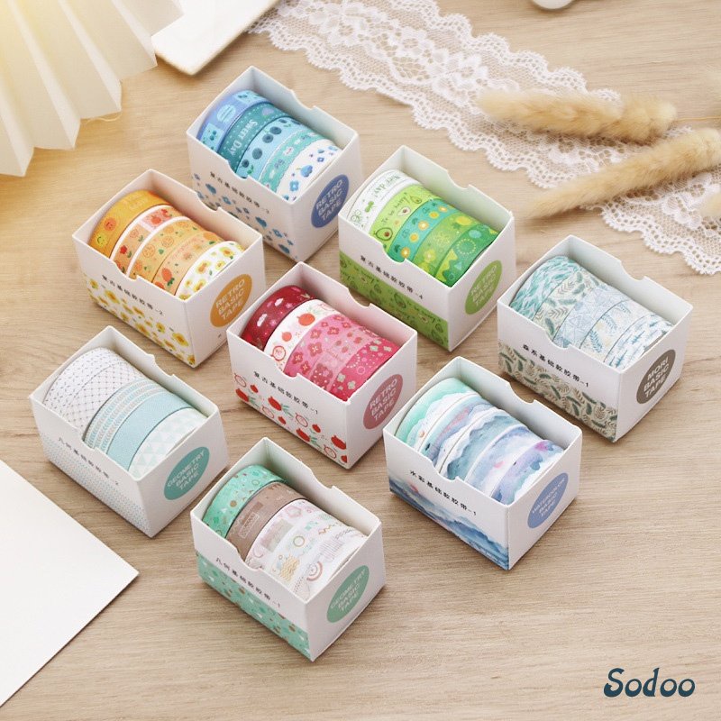 

Vintage Geometry Tape Diary DIY Bahan Dekoratif Sticker Student Sticker Stationery - SO
