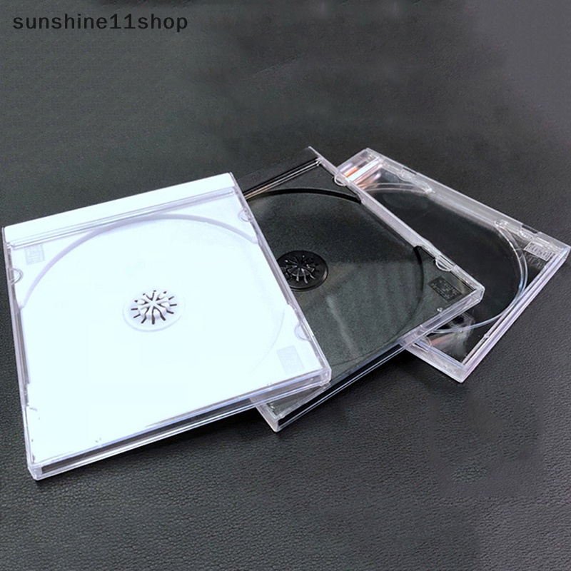 Sho Kotak CD Bawah Transparan Kosong CD Case Plastik PP CD Case CD Case Kapasitas 1-2 Disc N