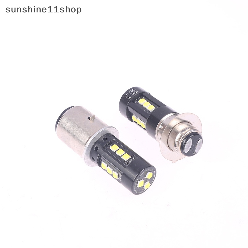 Sho White High Low Beam Lamp Bulbs 12V Lampu Kabut H4 BA20D P15D Lampu Depan Motor LED Untuk Roda Tiga N