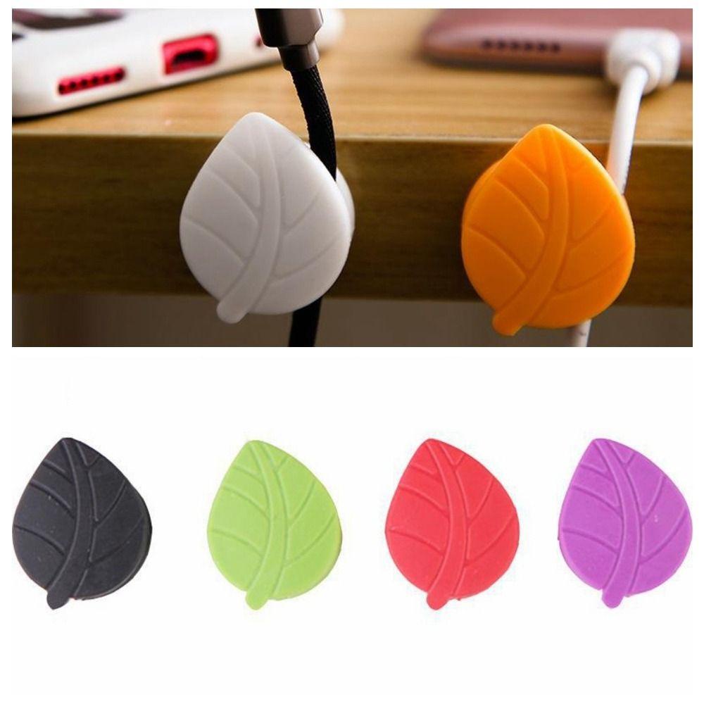 Populer 4pcs Penjepit Kawat Perekat Belakang Kawat Perapih Kawat Perangkat Berliku Kabel Data