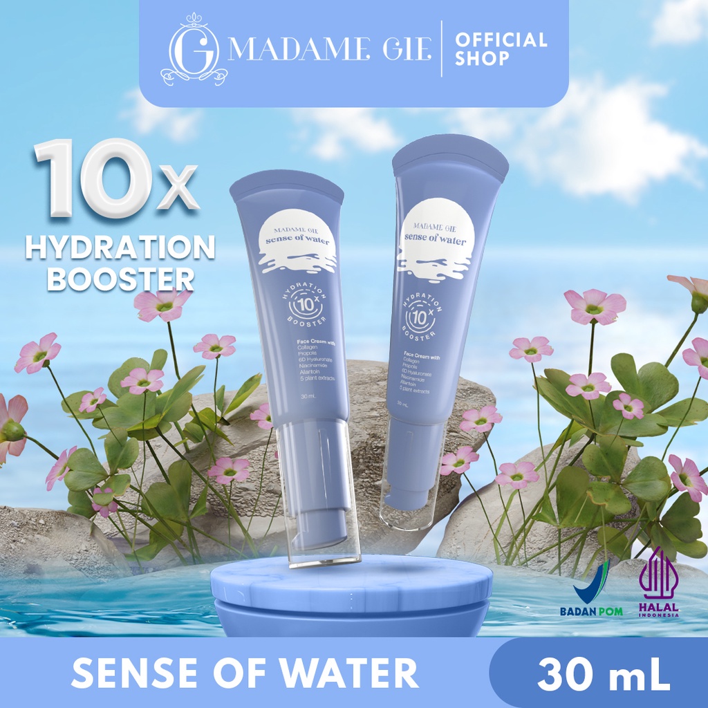 ✨LACIKOSME✨ MADAME GIE SENSE OF WATER - FACE CREAM 10X HYDRATION BOOSTER PELEMBAB