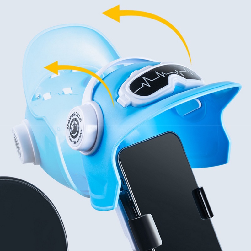 Kreatif Rotatable Helm Pemodelan Stang Motor Phone Holder/Sepeda Dilepas GPS Navigasi Sunshield Bracket